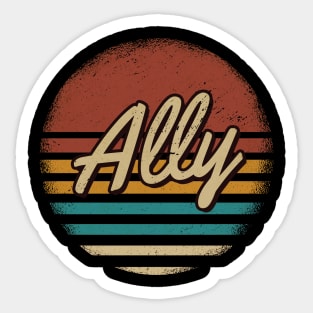 Ally Retro Style Sticker